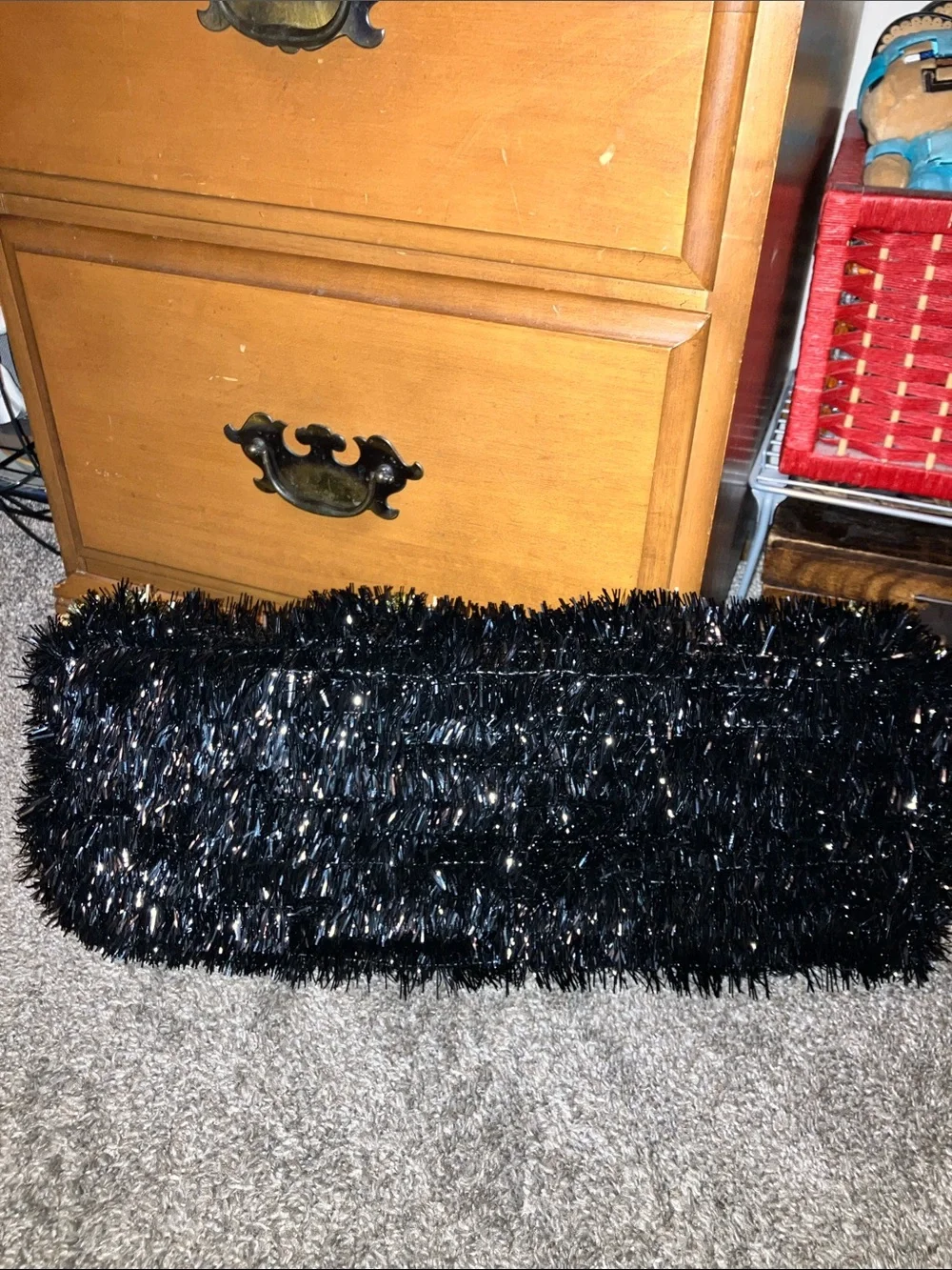 Celebrate It Black and Gold '2026' Tinsel Holiday Sign Tabletop Decor New